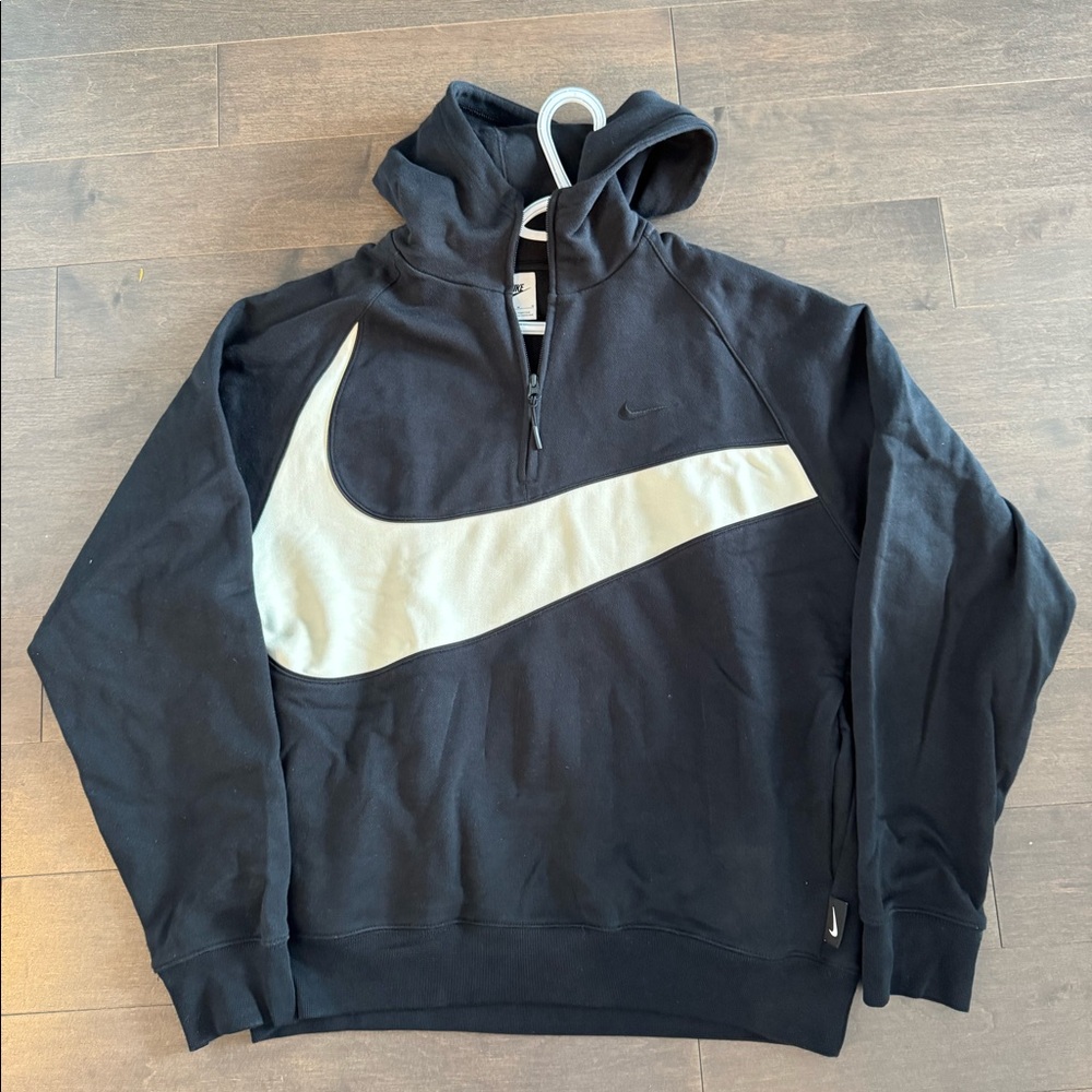 NIKE Logo hoodie with quarter zip